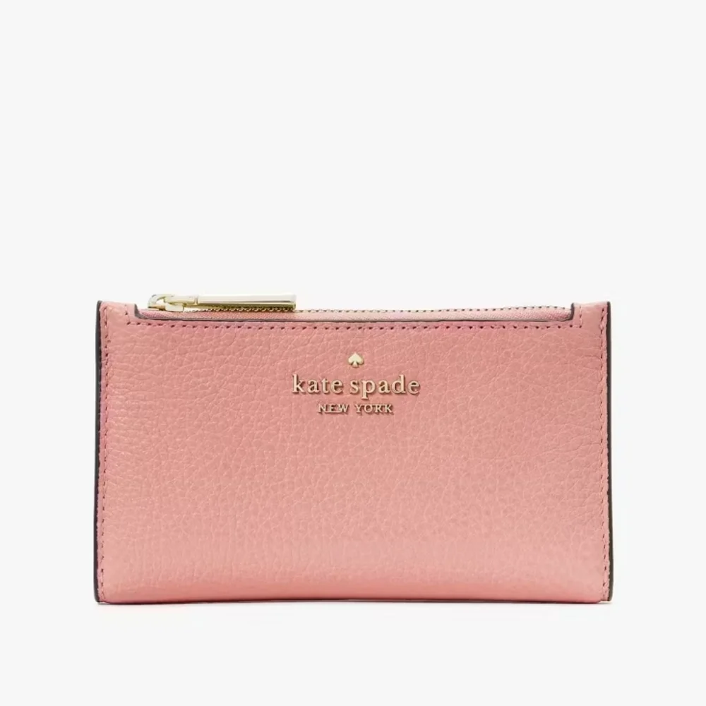 Kate Spade Leila Small Slim Bifold Wallet, Peachy Rose - Picture 1 of 6